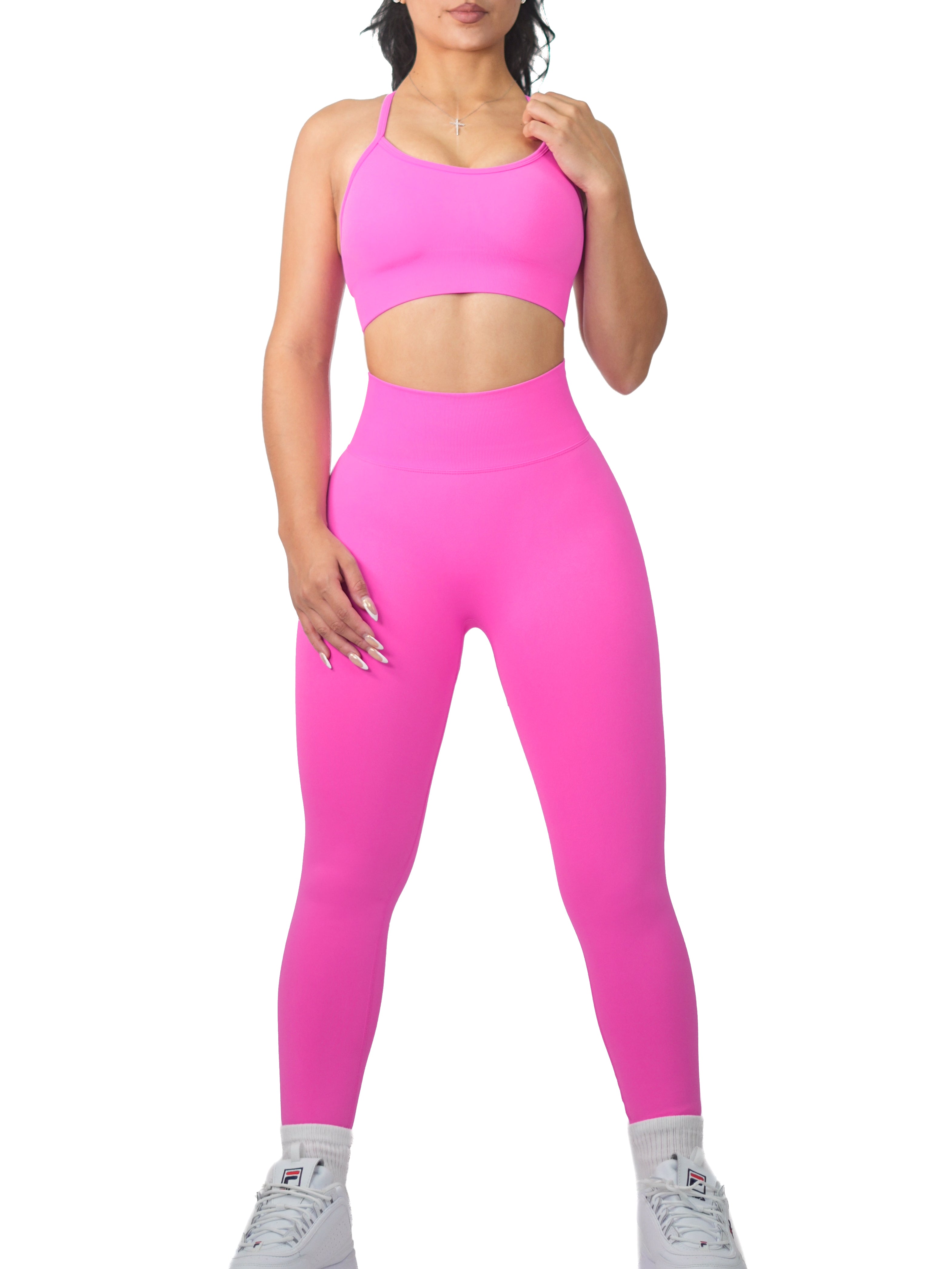 Athletic Seamless Leggings (Hot Pink)