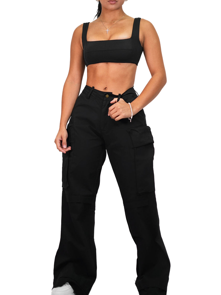 Oversized Cargo Pants (Black)