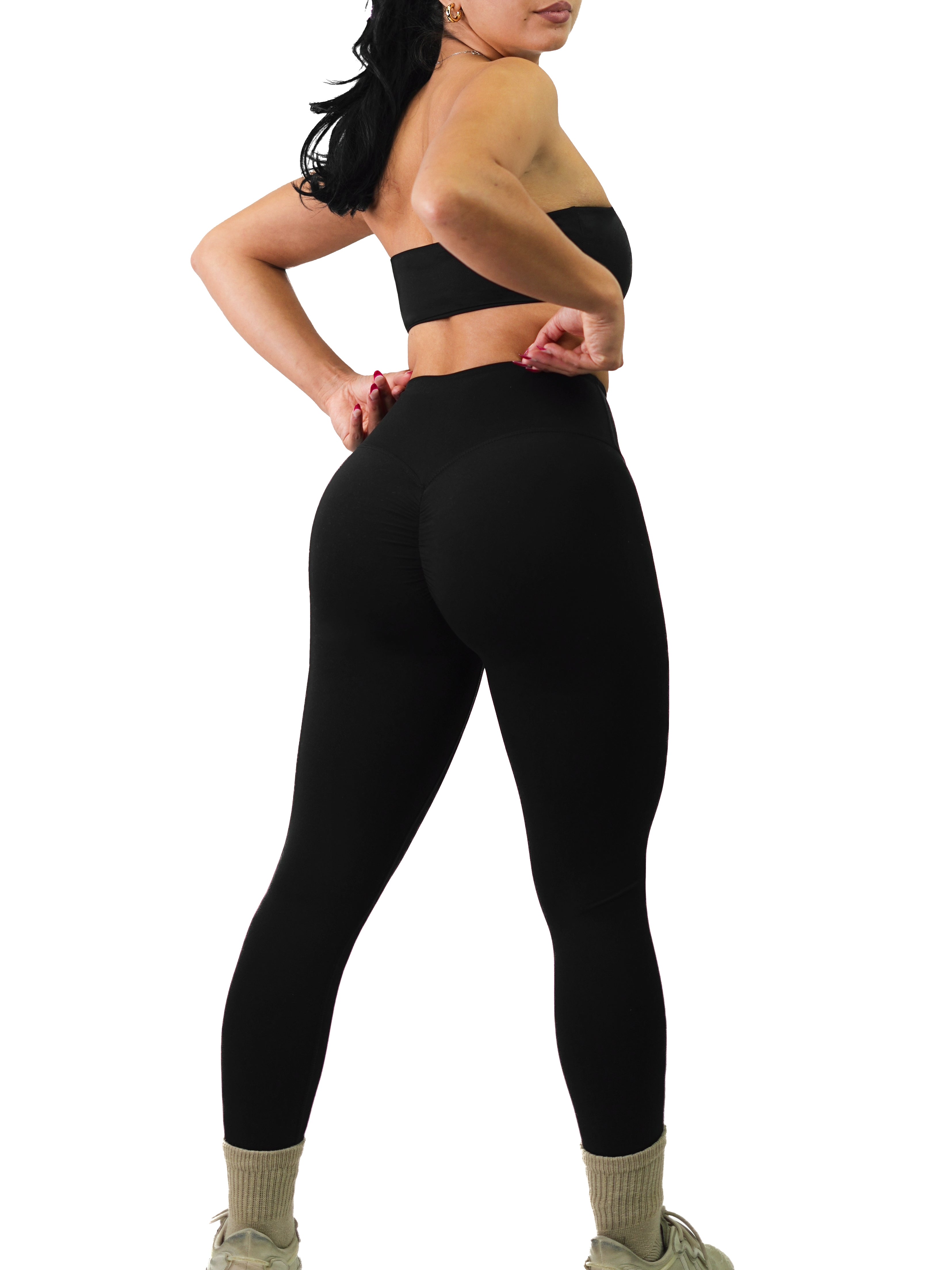 Adjustable Waist V Leggings (Black) – Fitness Fashioness