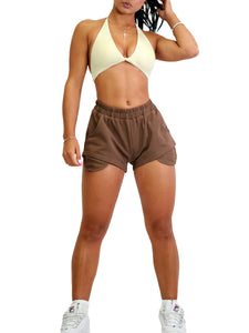 Hot Girl Running Shorts (Cocoa Dust)
