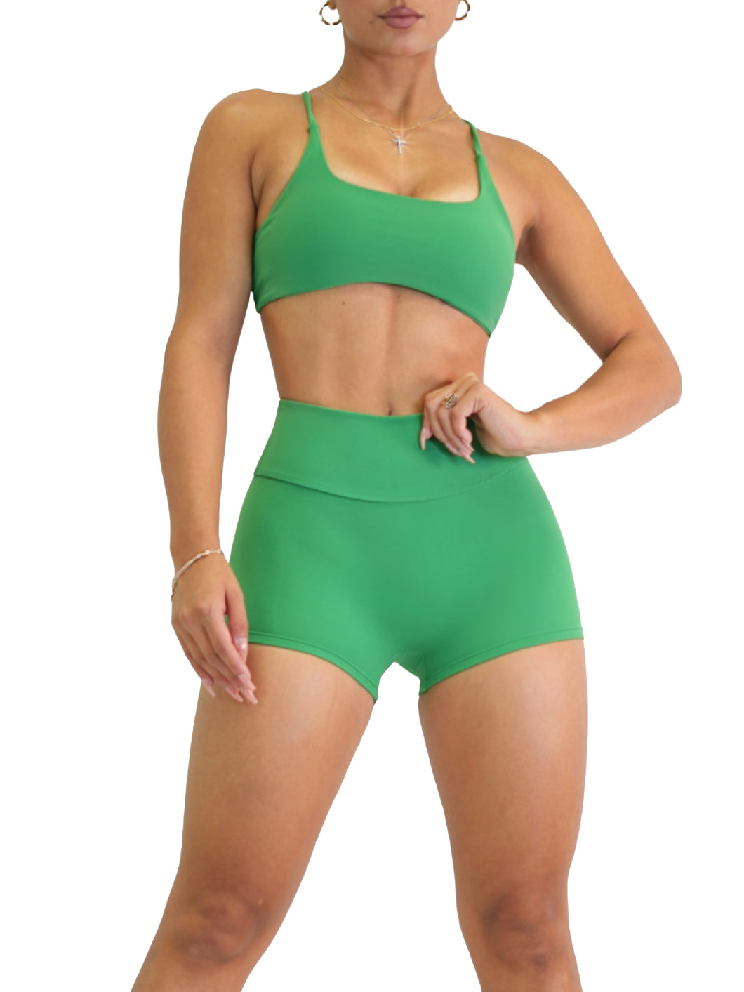 Itty Bitty Sexy Back Sports Bra (Emerald Green)