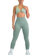 Load image into Gallery viewer, Athletic Seamless Scrunch Leggings (Eucalyptus)