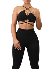 Load image into Gallery viewer, It Girl Strap Sports Top (Black)