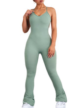 Load image into Gallery viewer, Bootcut Flare Jumpsuit (Eucalyptus)
