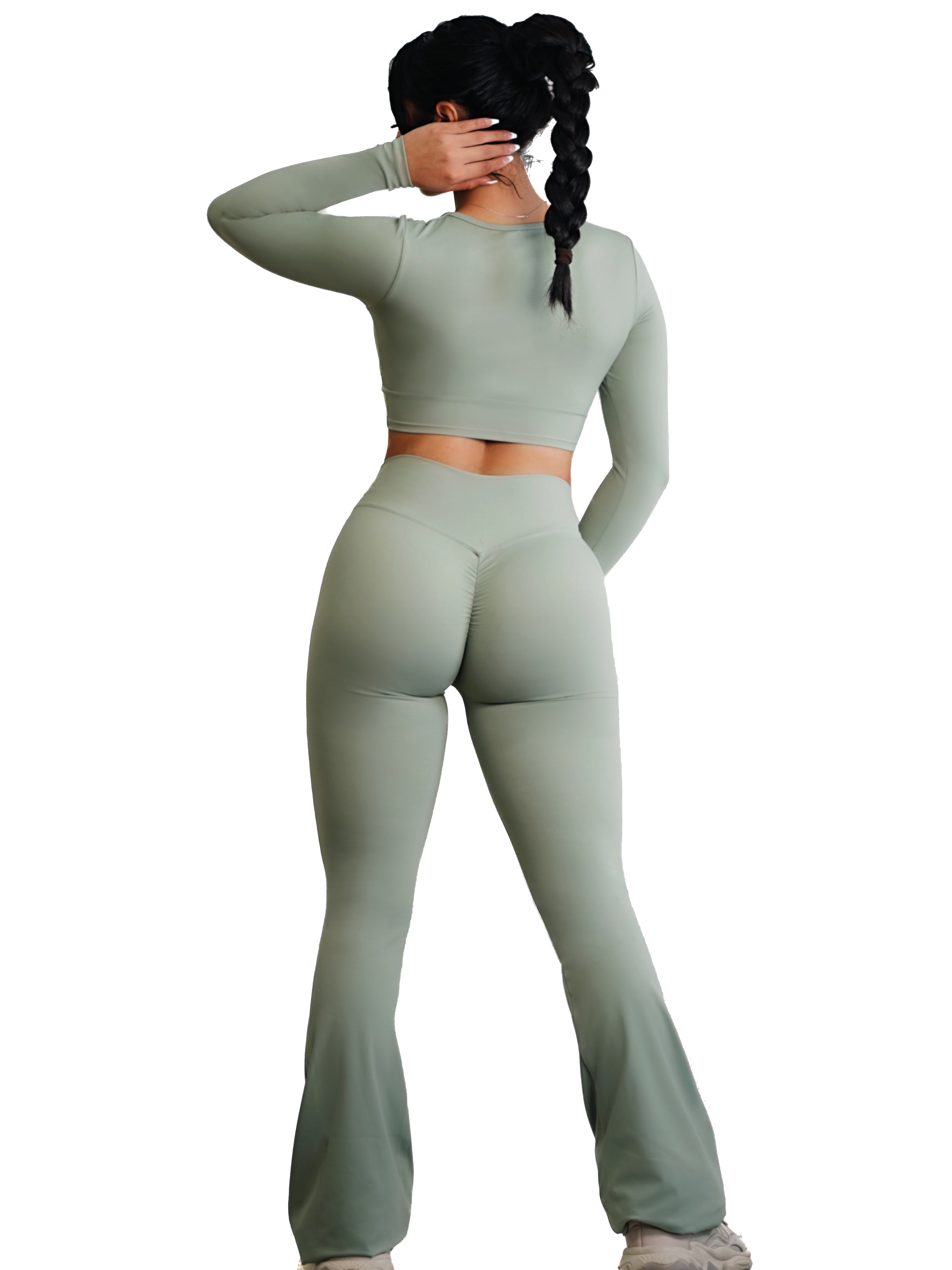 Bootcut Flare Seamless Leggings (Eucalyptus)