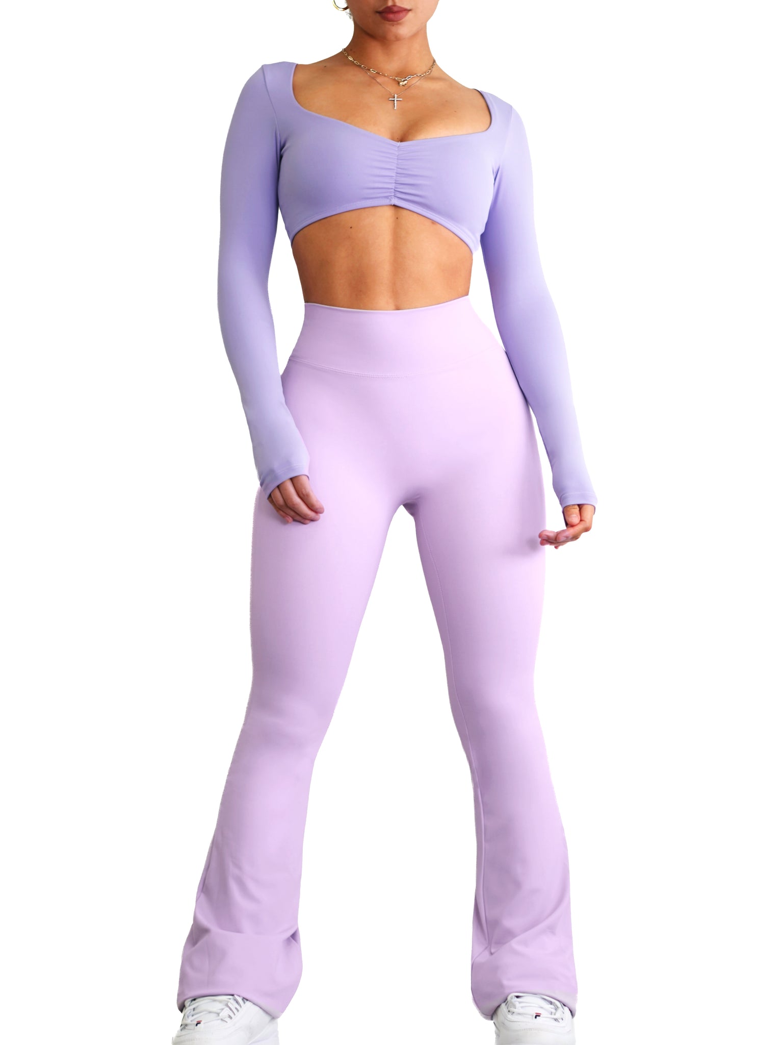 Bootcut Flare Seamless Leggings (Lilac Dream) – Fitness Fashioness