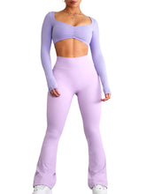 Load image into Gallery viewer, Bootcut Flare Seamless Leggings (Lilac Dream)