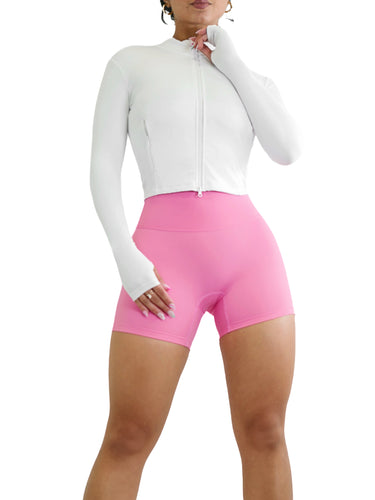Fitted BBL Compression Jacket (Vivid White)