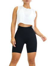 Load image into Gallery viewer, HIIT Coverage Crop Top (White)