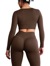 Load image into Gallery viewer, Clubhouse Long Sleeve Sports Top (Cocoa Brown)