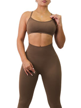 Load image into Gallery viewer, Athletic Seamless Sports Bra (Brown)