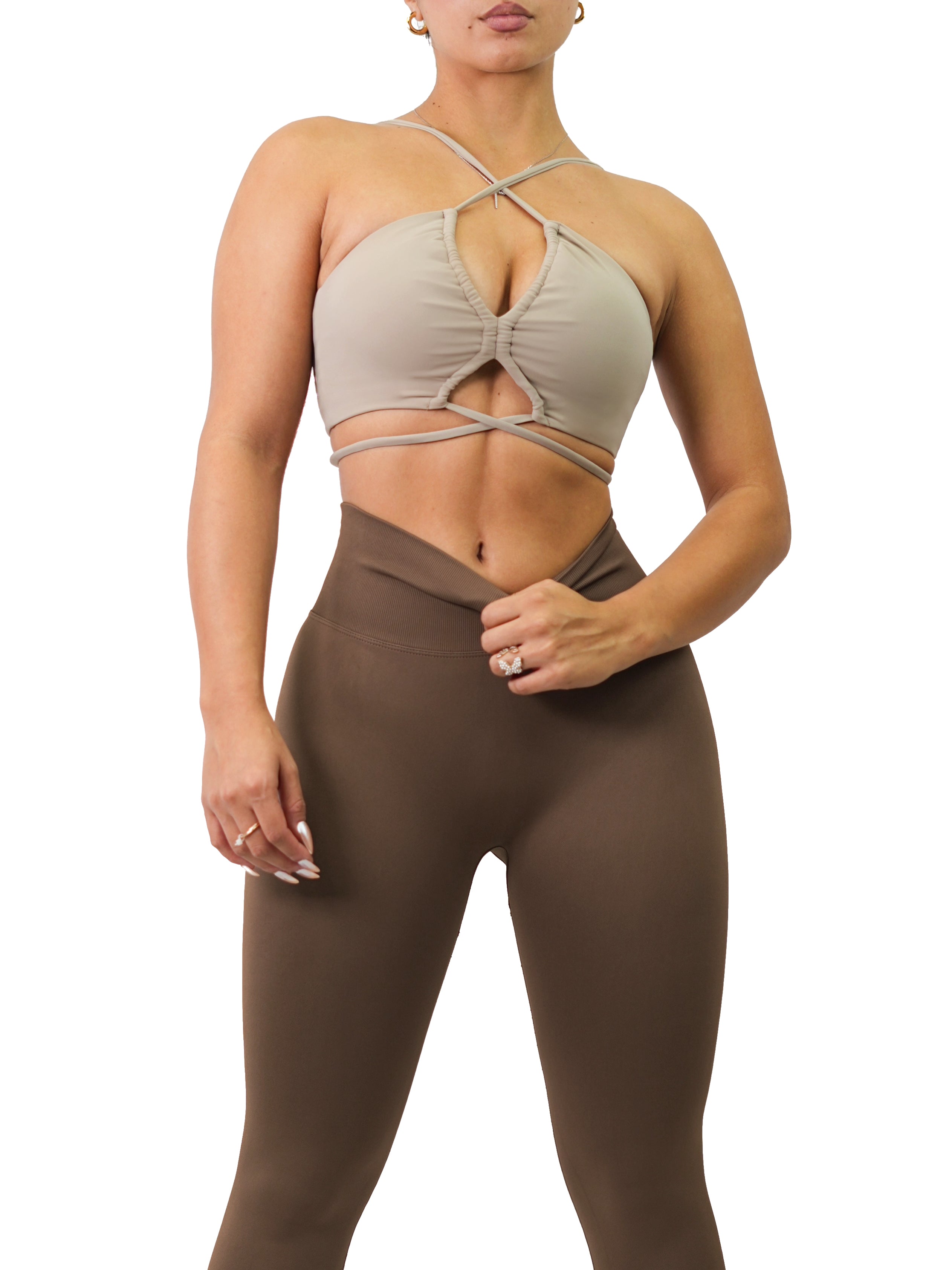 It Girl Strap Sports Top (Nude)