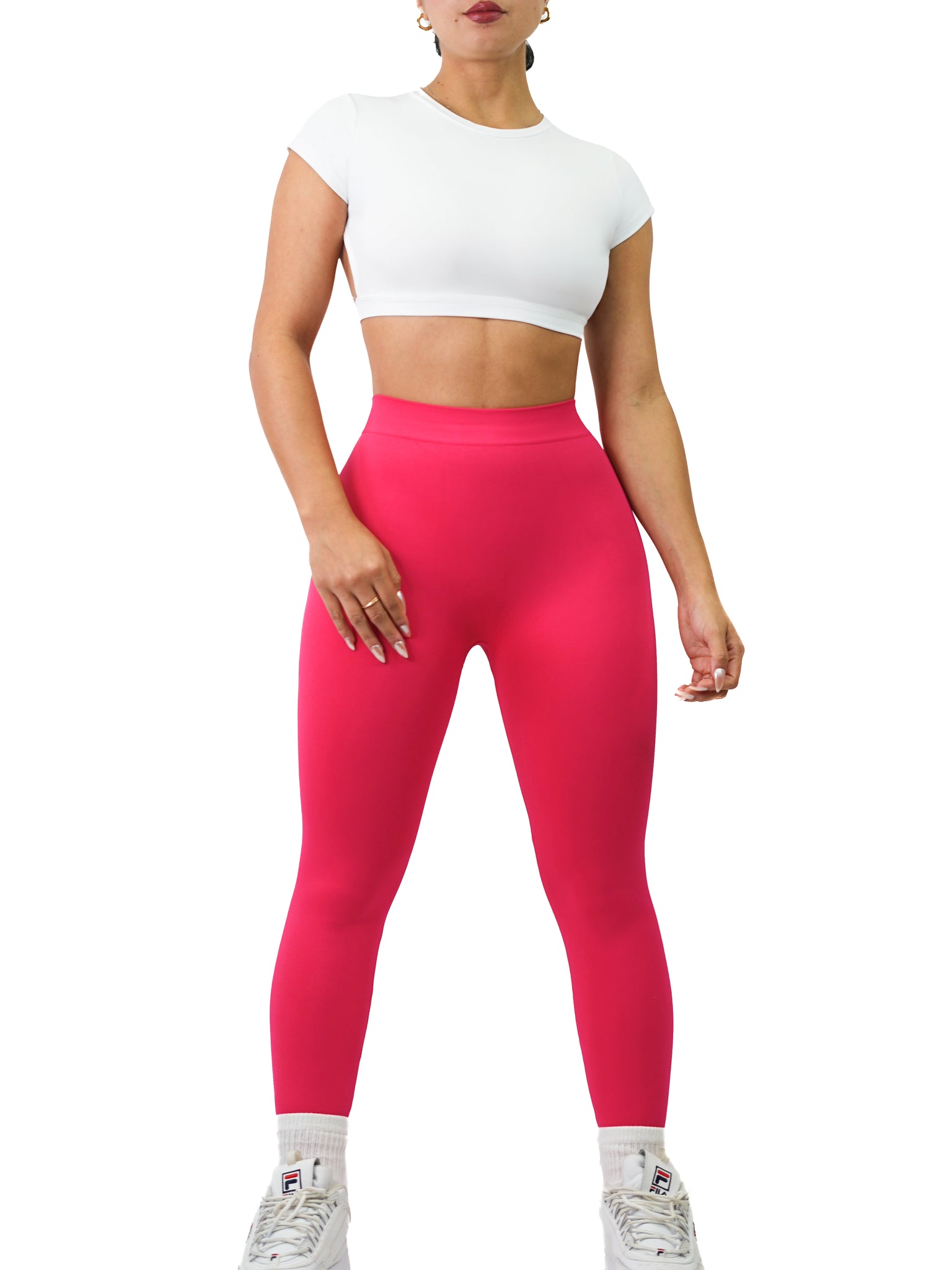 Seamless Low Back Leggings (Ruby Red) – Fitness Fashioness