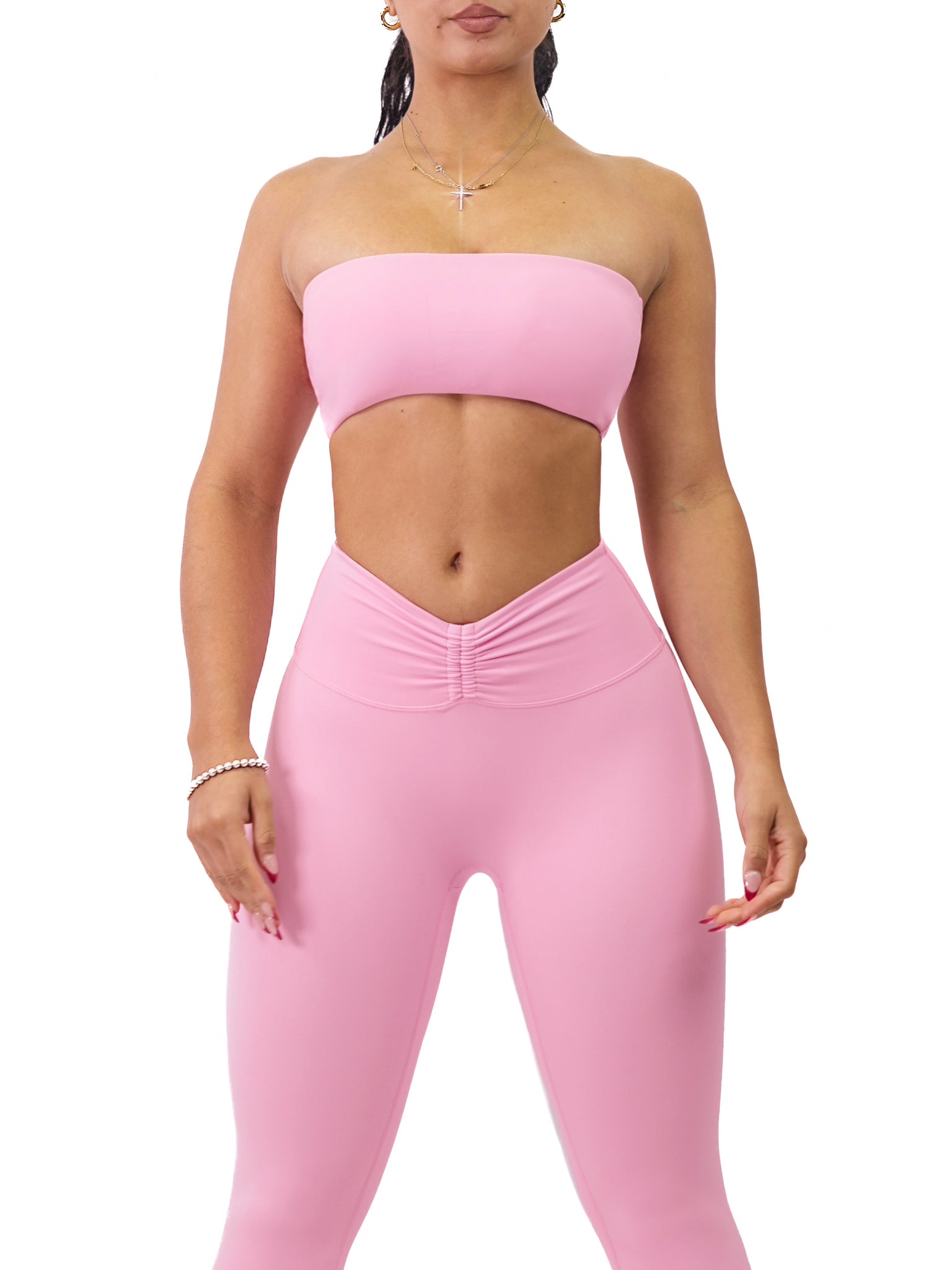 Tube Top Sports Bra (Blush Pink) – Fitness Fashioness