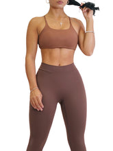 Load image into Gallery viewer, Sexy Back Sports Bra (Sweet Brown)