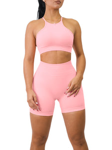 Athletic Scrunch Sports Bra (Pretty Pink)