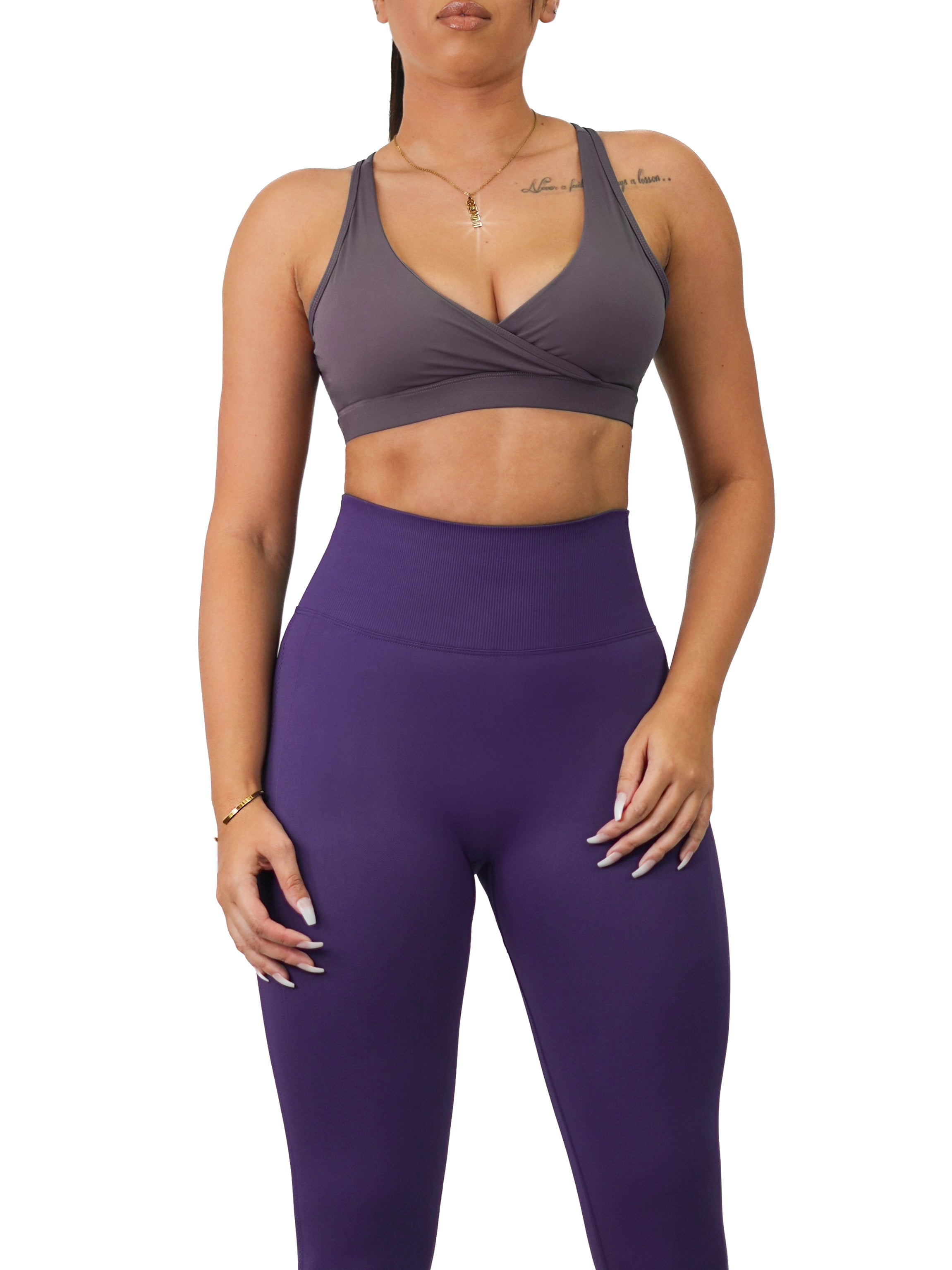 Venture Sports Bra (Heather Purple)