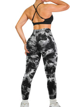 Load image into Gallery viewer, Body Paint Seamless Leggings (Black &amp; Gray)