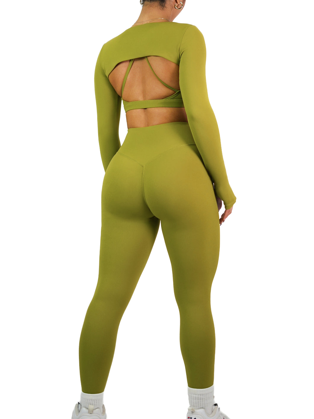 Athletic High Waisted Leggings (Ivy Green)