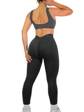 Load image into Gallery viewer, Seamless Low Back Leggings (Charcoal Black)