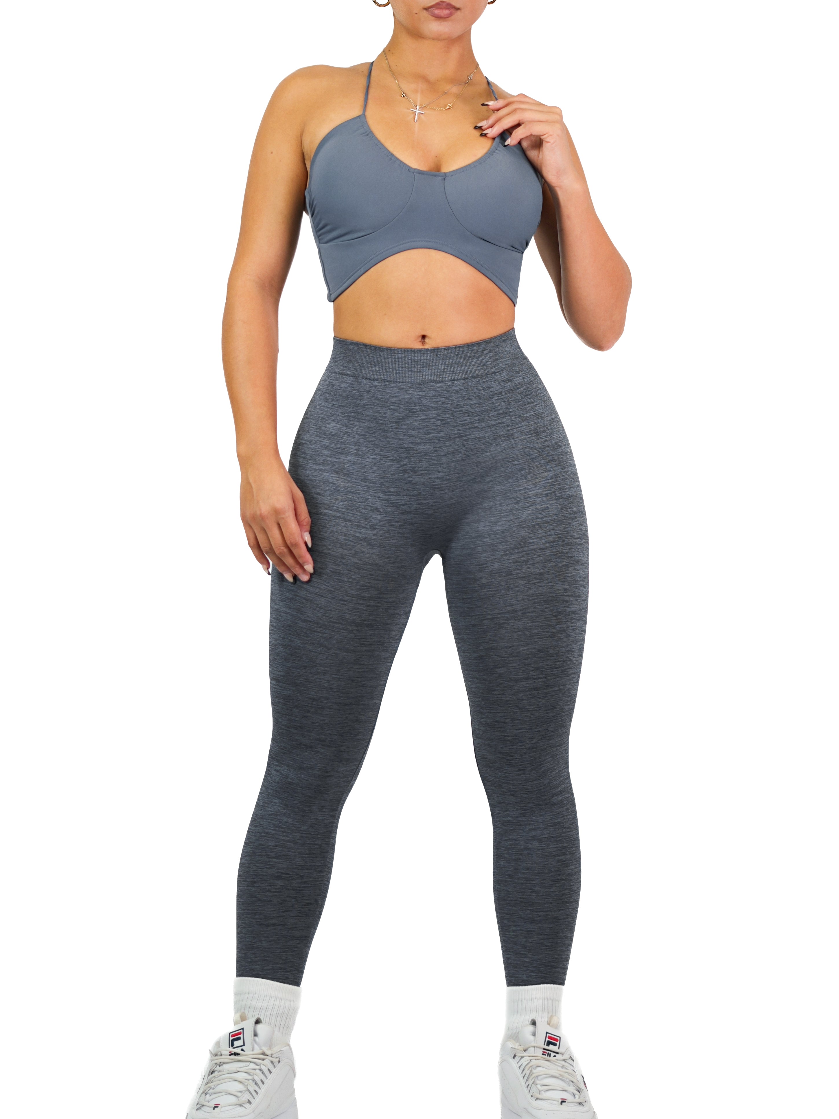 Seamless Low Back Leggings (Charcoal Gray)