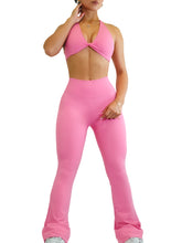 Load image into Gallery viewer, Bootcut Flare Seamless Leggings (Pink Dream)
