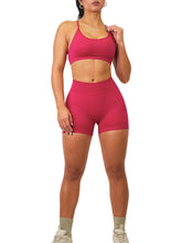 Load image into Gallery viewer, Seamless V Back Booty Shorts (Maple Red)