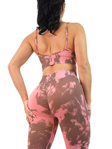 Body Paint Sports Bra (Pink & Brown)