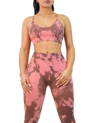 Body Paint Sports Bra (Pink & Brown)