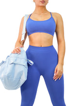 Load image into Gallery viewer, Athletic Seamless Sports Bra (Ibiza Blue)