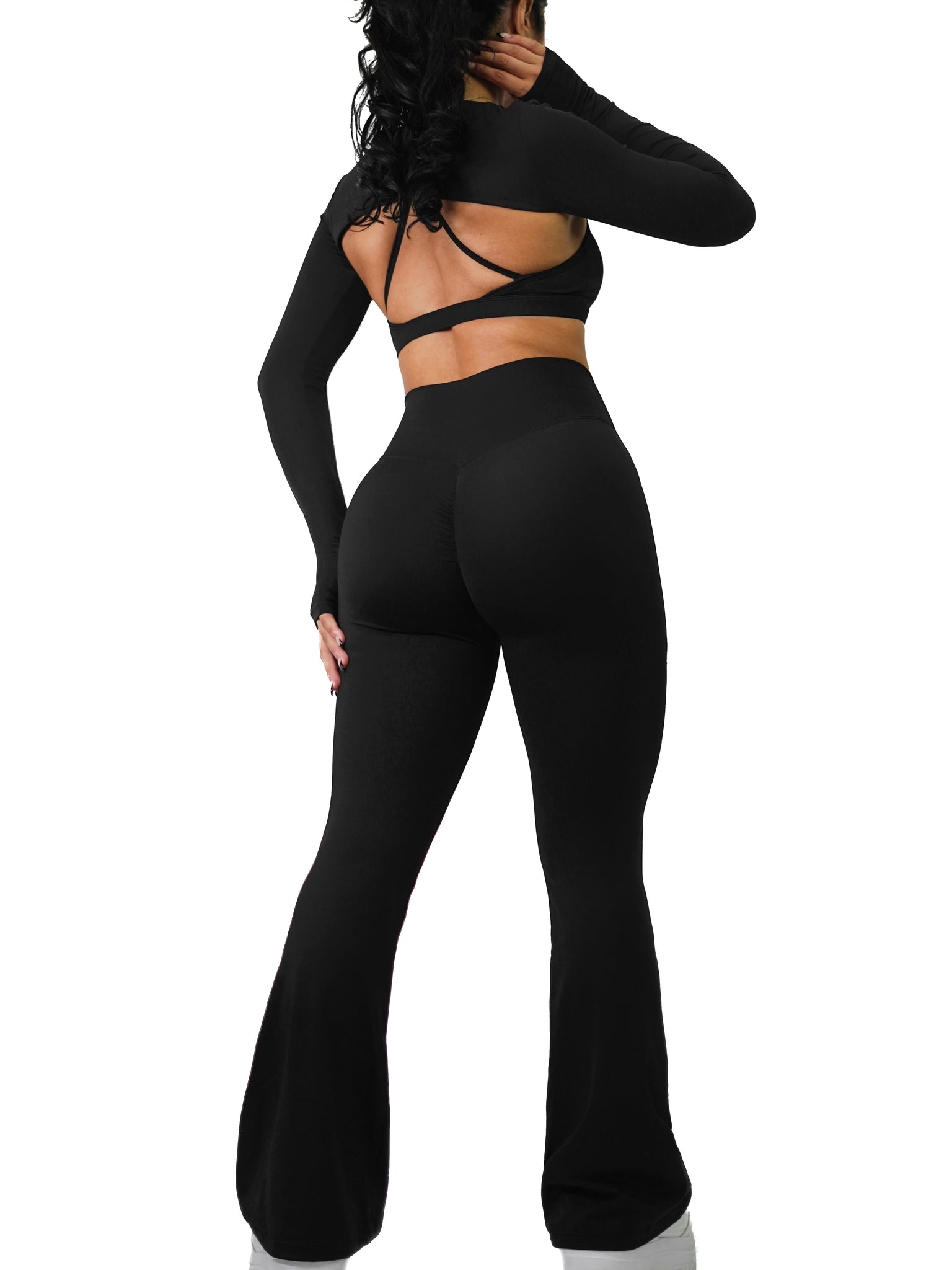 Bootcut Flare Seamless Leggings (Elegant Black) – Fitness Fashioness