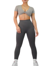 Load image into Gallery viewer, Seamless Low Back Leggings (Charcoal)