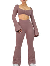 Load image into Gallery viewer, Bootcut Flare Seamless Leggings (French Mauve)