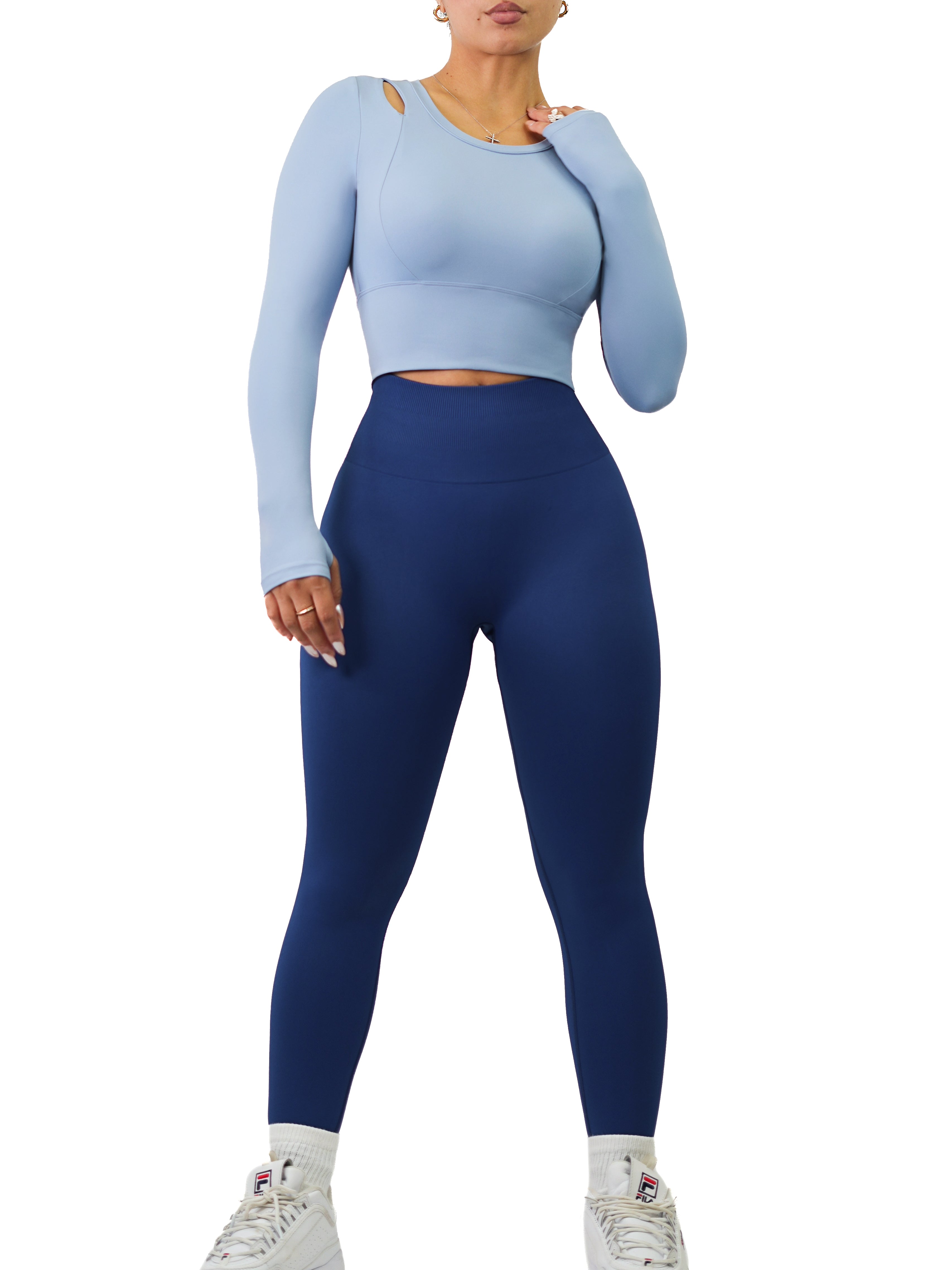 Alpha Seamless Scrunch Leggings (Blue)