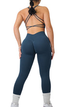 Load image into Gallery viewer, Seamless V Back Leggings (Navy Blue)