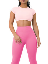 Load image into Gallery viewer, Open Back Sports Top (Blush Pink)
