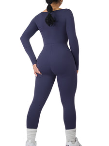 American Doll Long Sleeve Jumpsuit (Blueberry)
