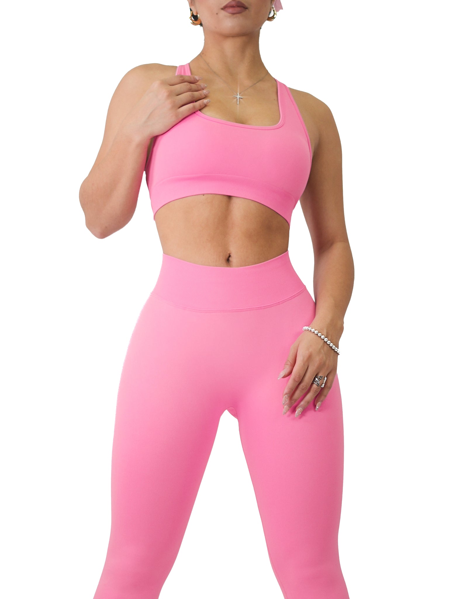 Aurora Sports Bra (Vice Pink) – Fitness Fashioness