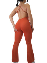 Load image into Gallery viewer, Bootcut Flare Jumpsuit (Sunset Rouge)