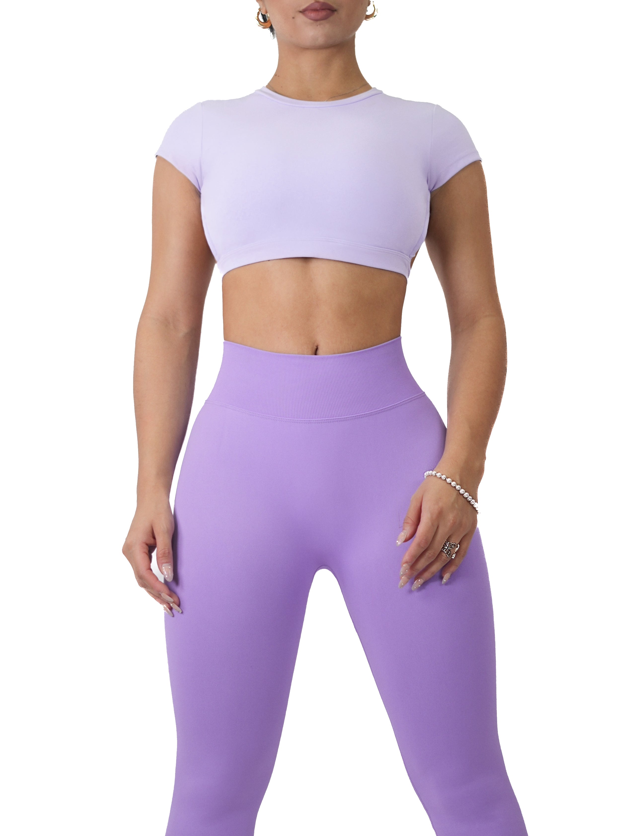 Open Back Sports Top (Blush Lilac)