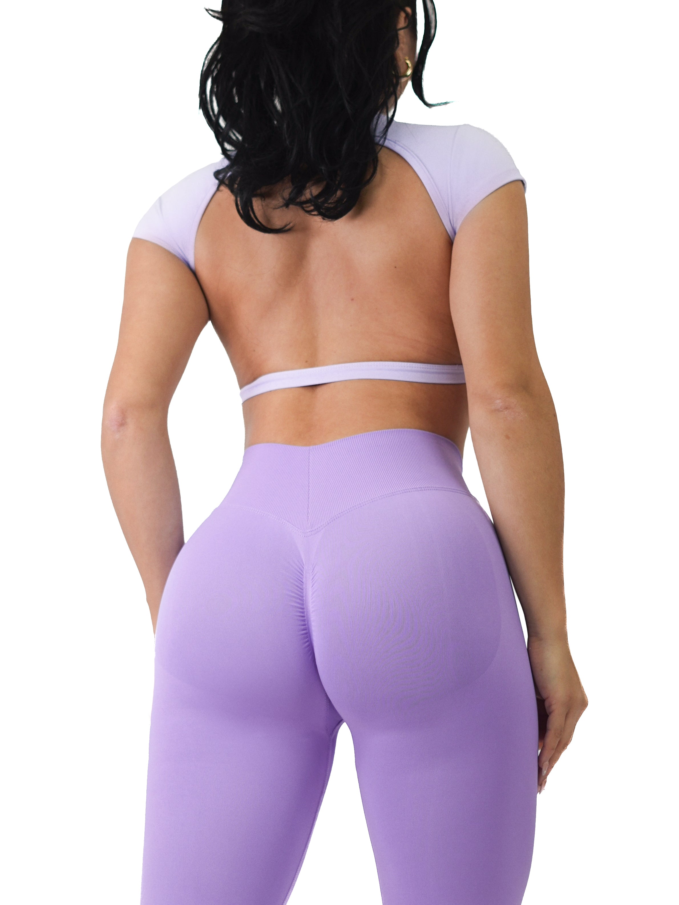 Open Back Sports Top (Blush Lilac)