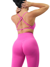 Load image into Gallery viewer, Athletic Seamless Sports Bra (Hot Pink)