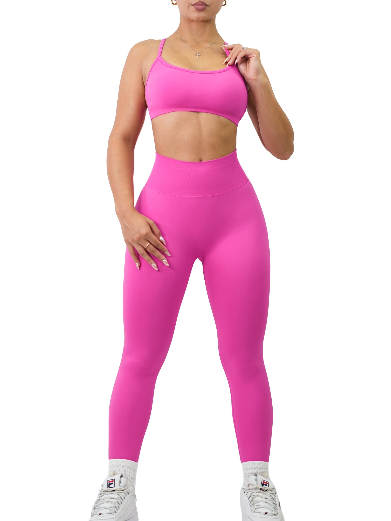 Athletic Seamless Leggings (Hot Pink) – Fitness Fashioness