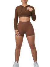 Load image into Gallery viewer, Low Back Scrunch Shorts (Sweet Brown)