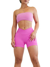 Load image into Gallery viewer, Tube Top Sports Bra (Pink)