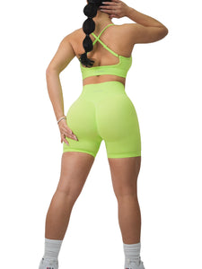 Athletic Seamless Shorts (Blossom Green) – Fitness Fashioness