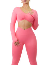 Load image into Gallery viewer, Active Scrunch Long Sleeve Top (Pink Lush)