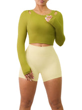 Load image into Gallery viewer, Fierce Long Sleeve Sports Top (Ivy Green)