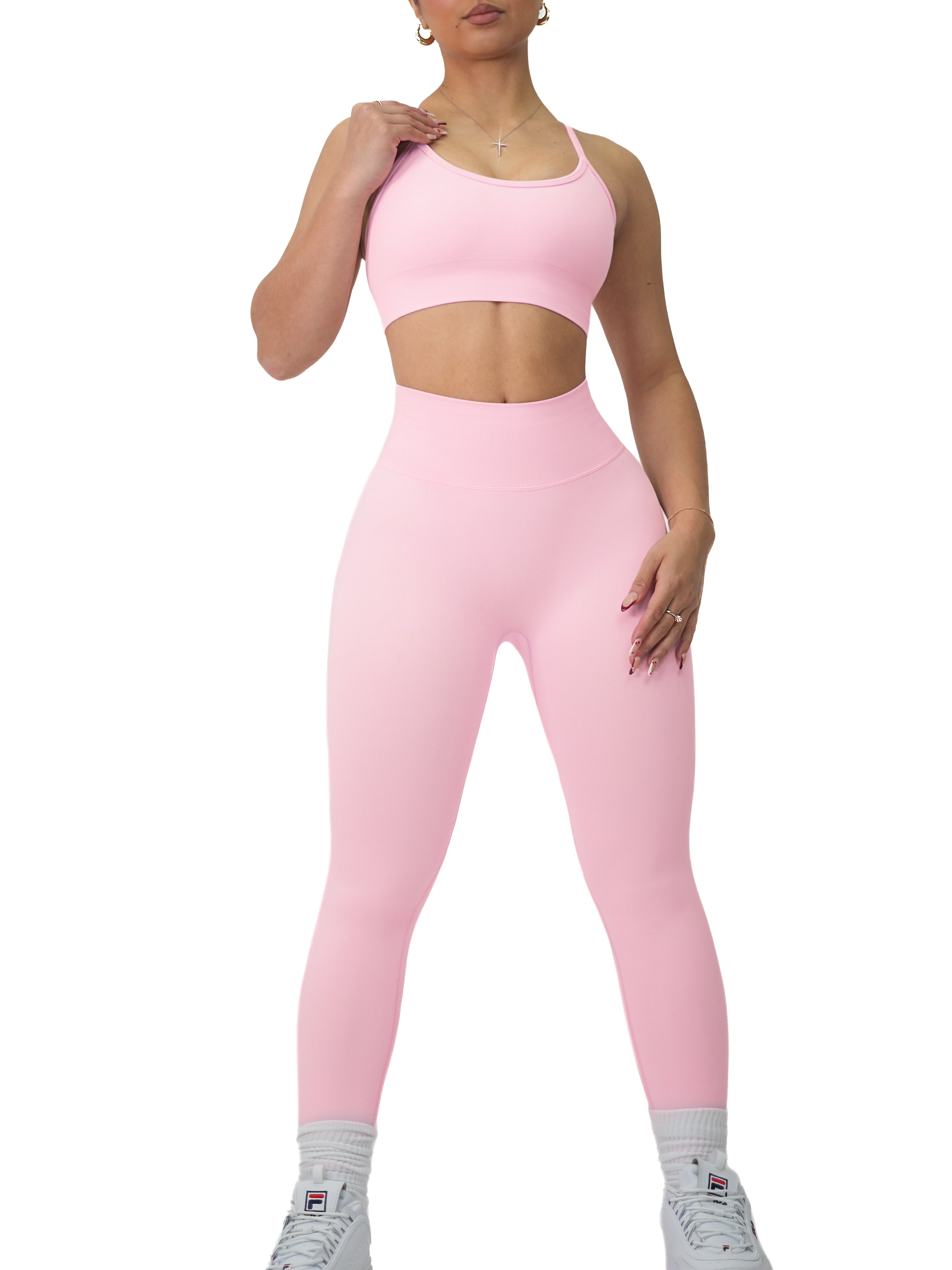 Athletic Seamless Leggings (Blossom Pink)