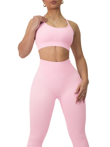 Athletic Seamless Sports Bra (Blossom Pink)